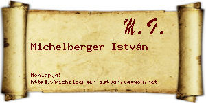 Michelberger István névjegykártya